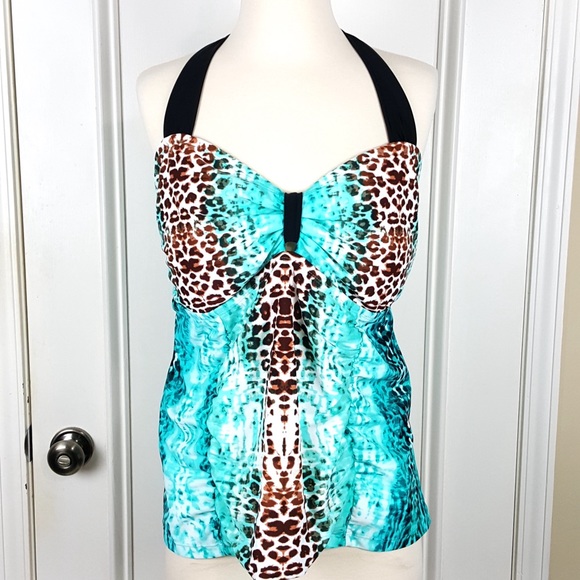leopard tankini plus size